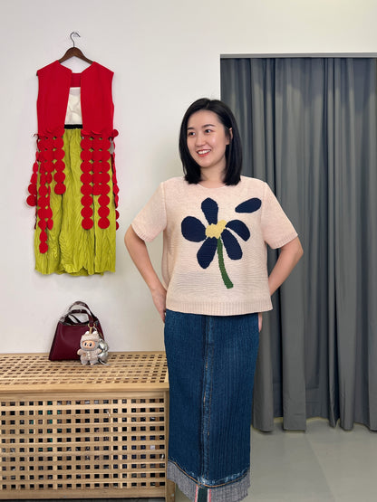 Pleated DD Floral Blouse