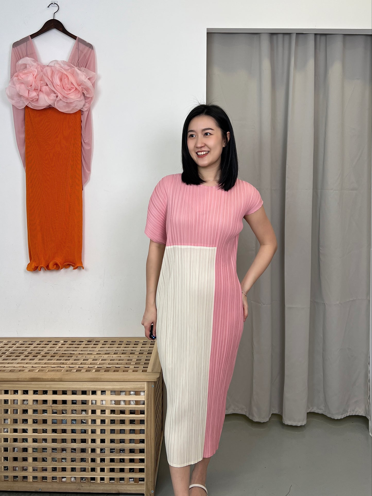 Pleated Uneven Style Dress