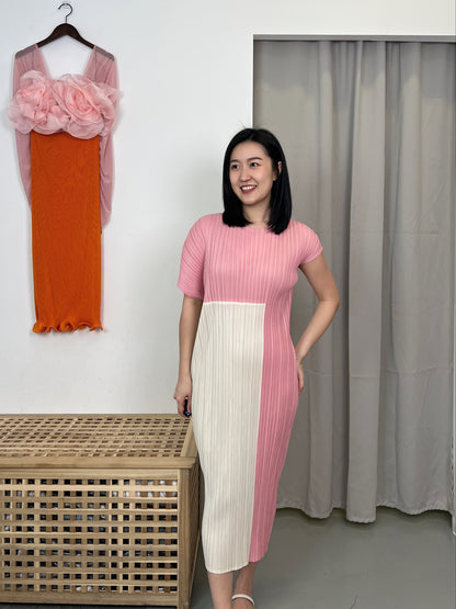 Pleated Uneven Style Dress