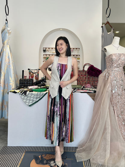 Pleated Colourful Cami Dress