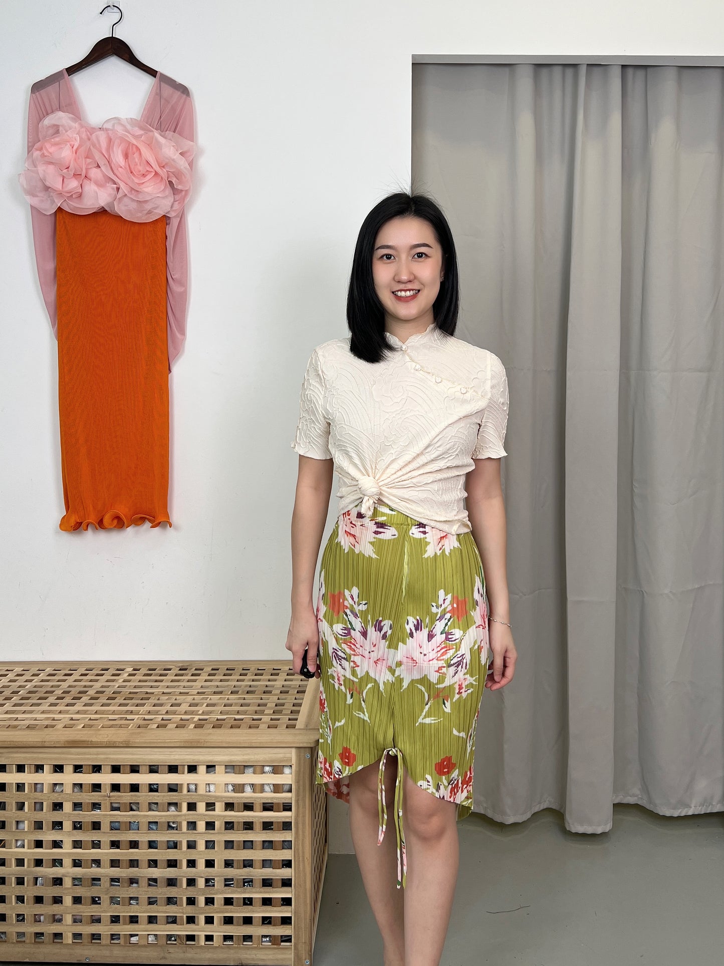 Pleated CN Style Blouse