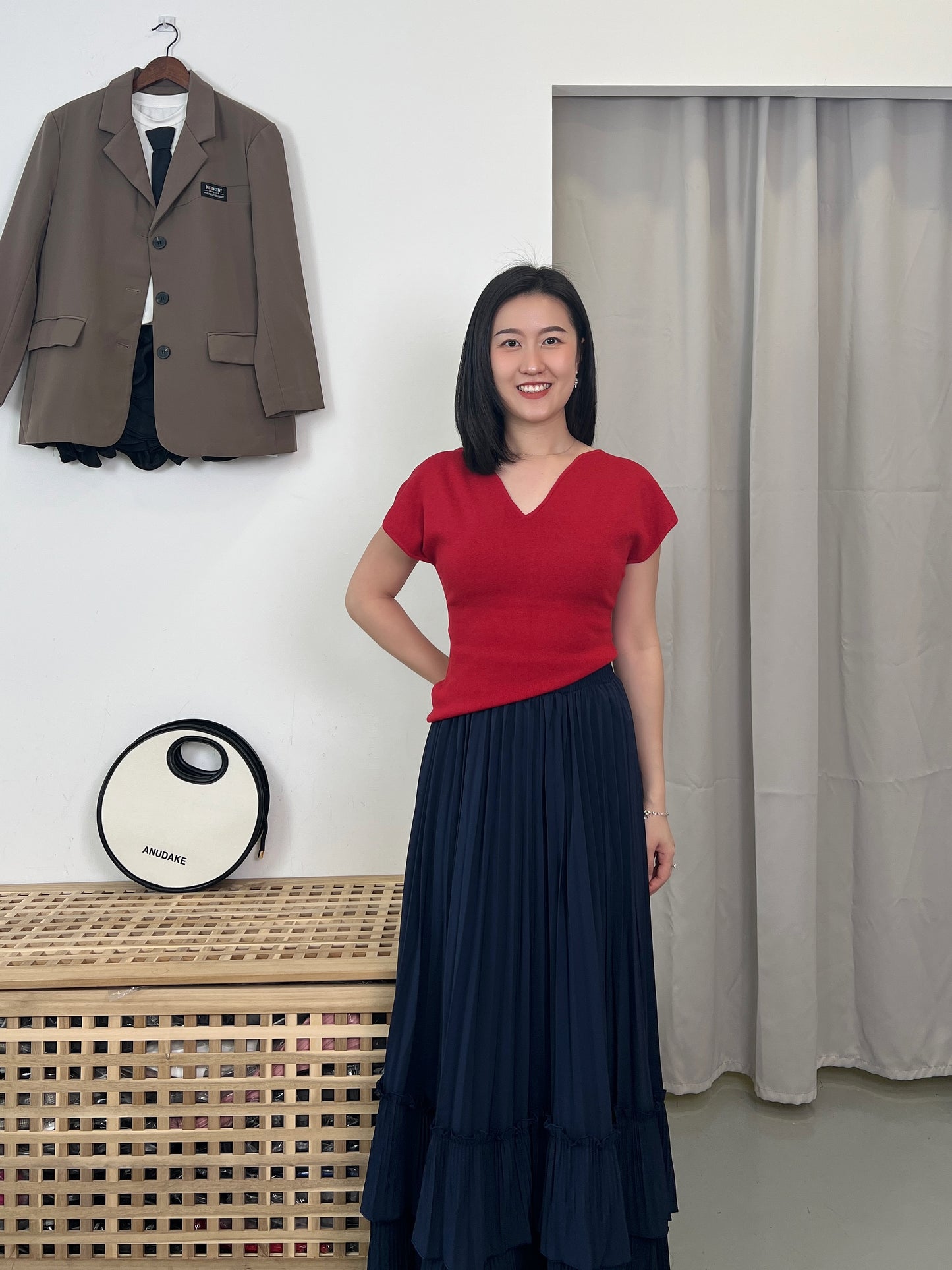 Pleated Long Skirt