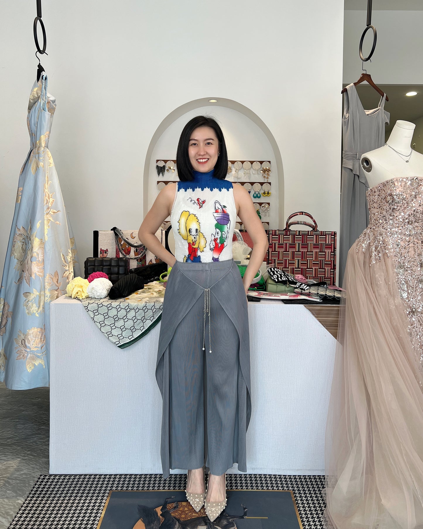Pleated Korea Style Chain Pants
