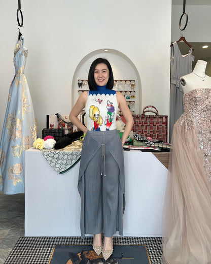 Pleated Korea Style Chain Pants