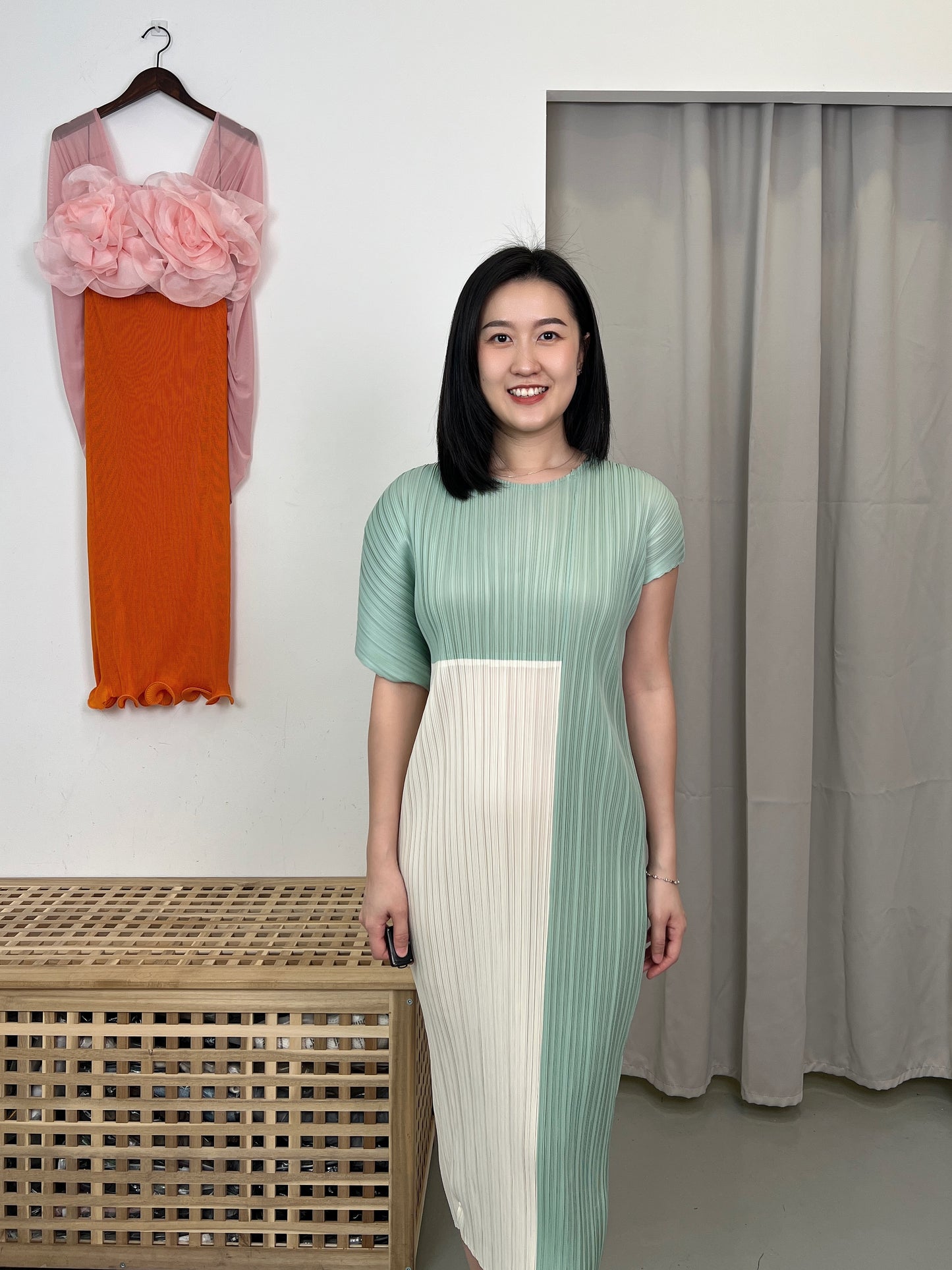 Pleated Uneven Style Dress