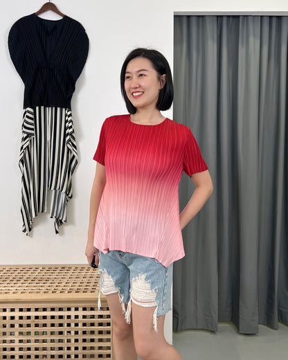 Pleated Fade Blouse