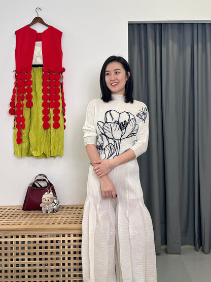 Pleated Design Wide Cullotes