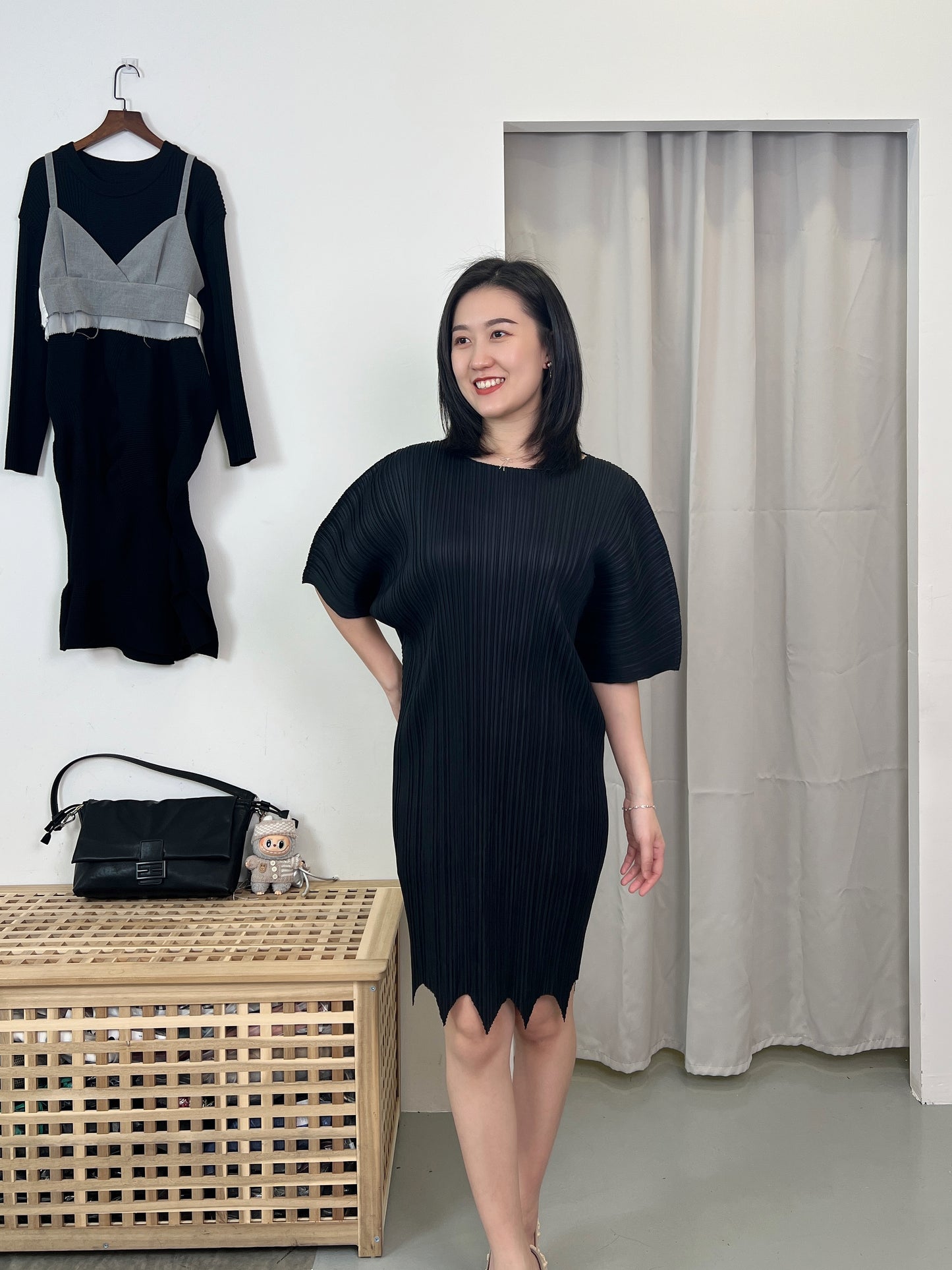 Pleated Korean Design Wave Dress