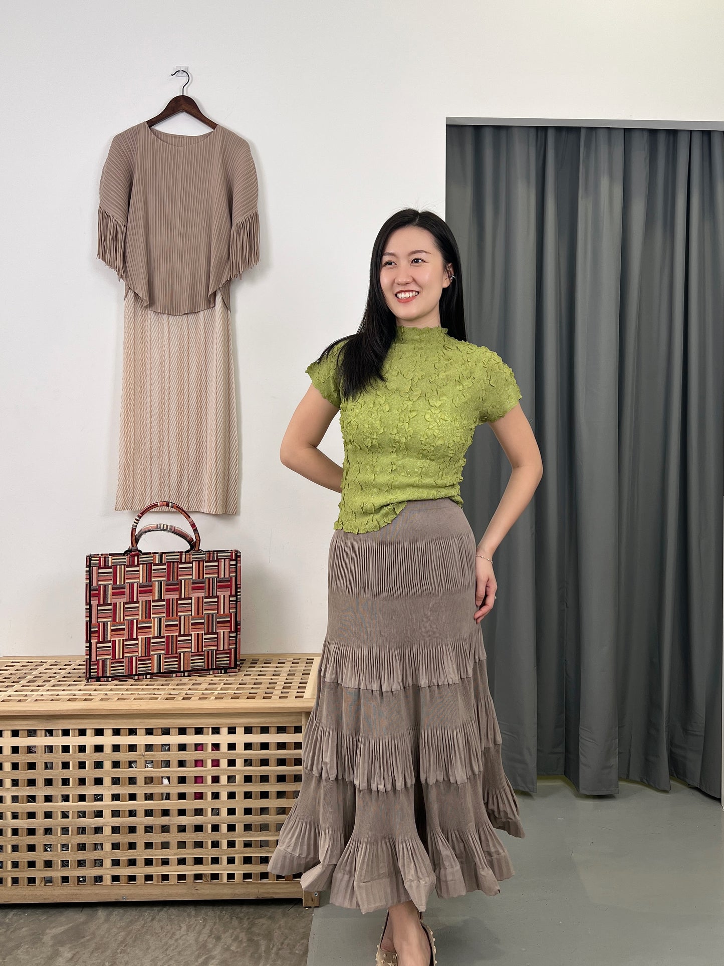 Pleated Layer Skirt