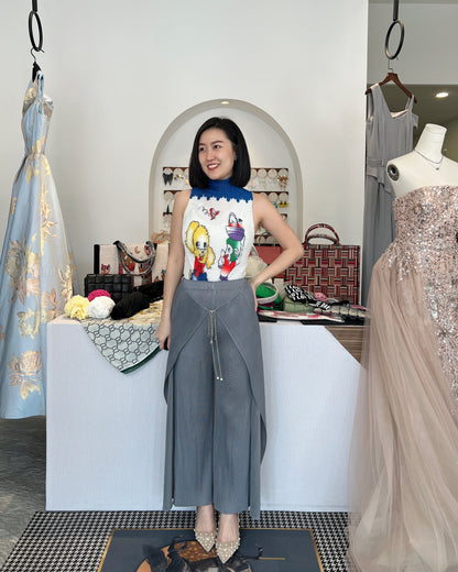 Pleated Korea Style Chain Pants