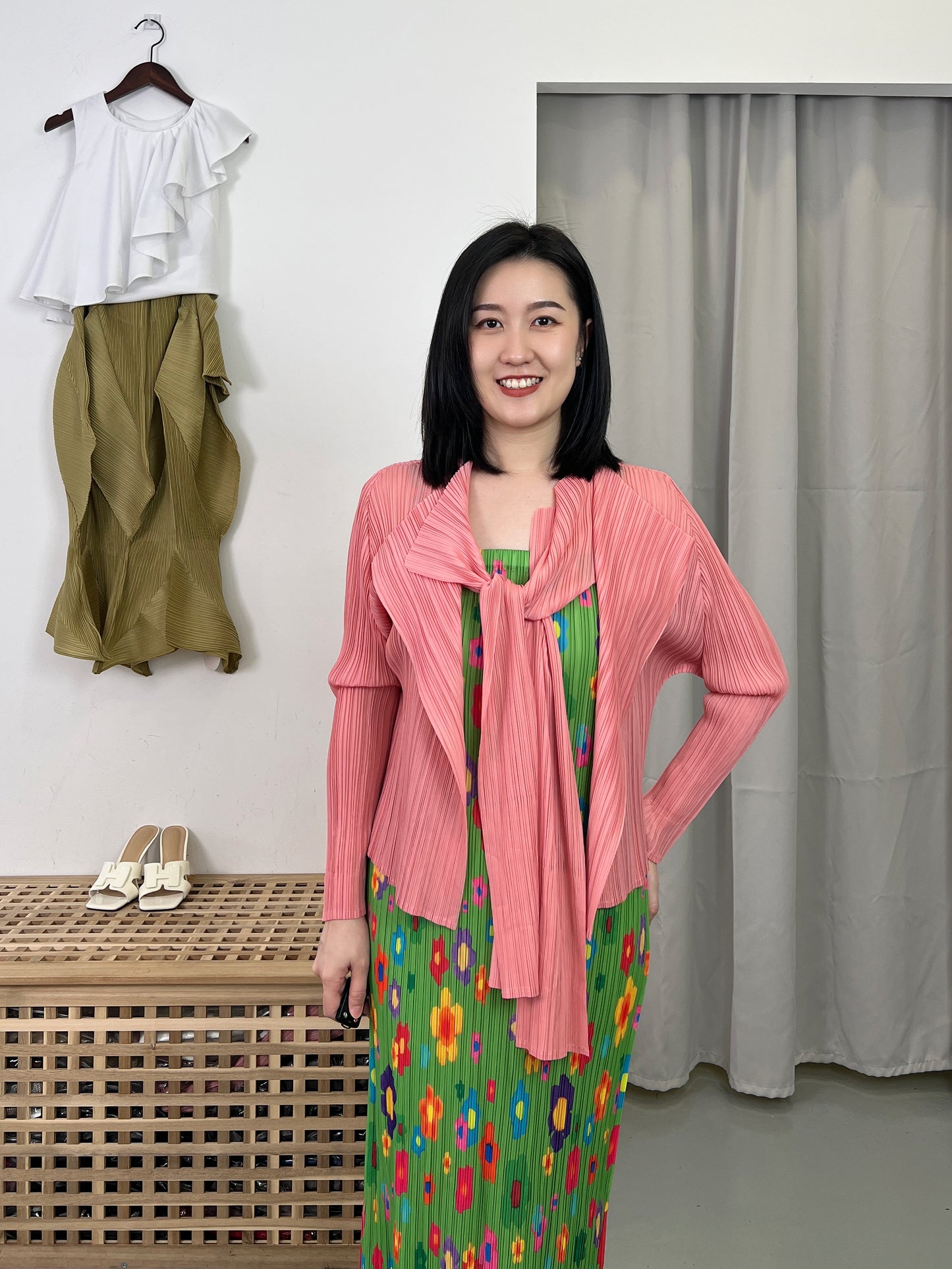 Pleated Multi ways Jacket