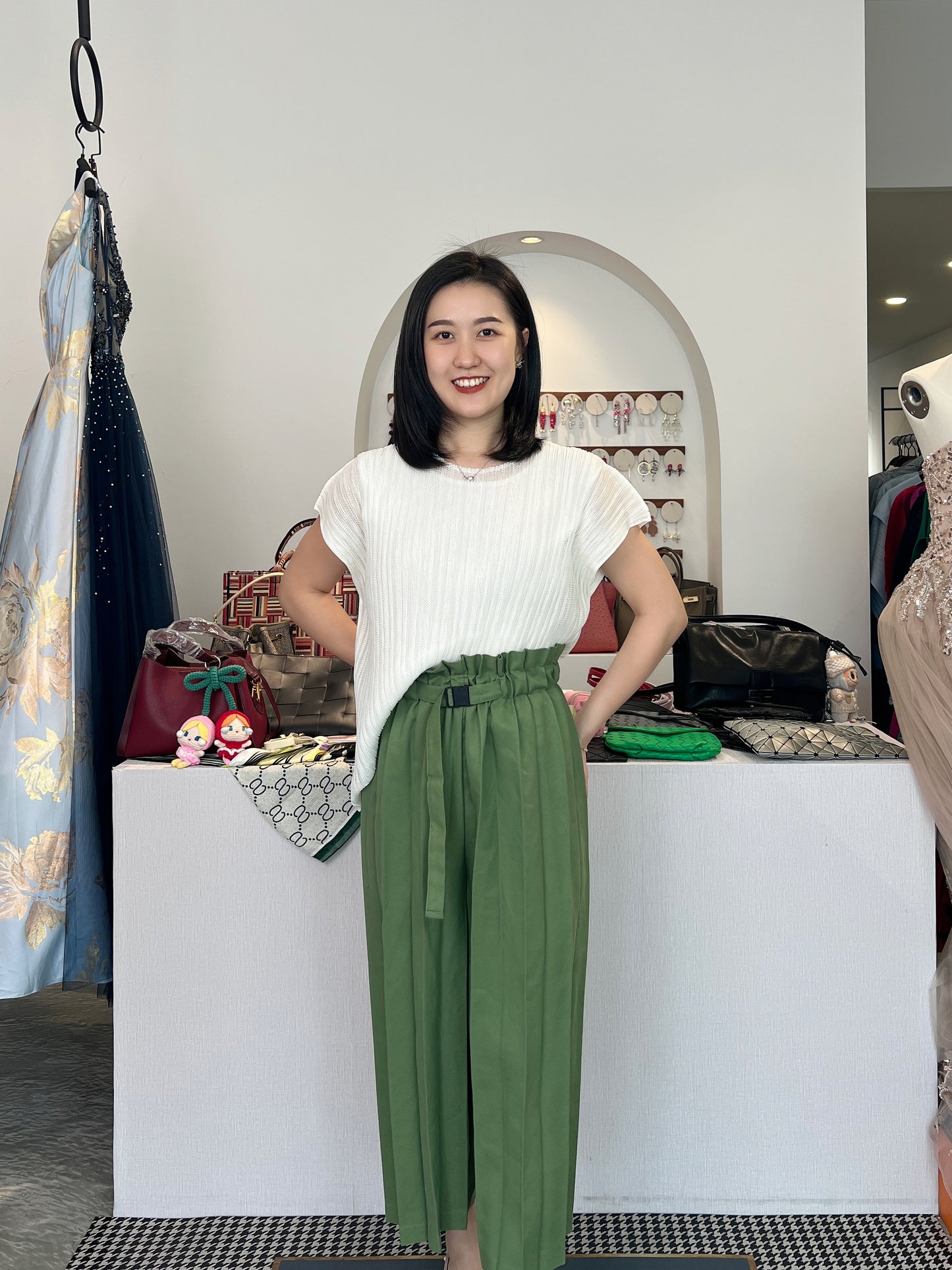 Pleated Double Layer Blouse