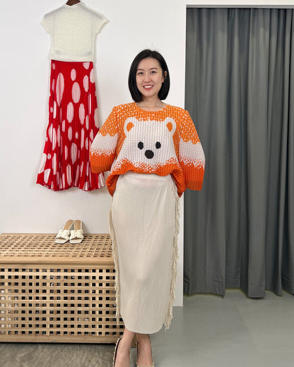 Pleated DD Polar Bear Top