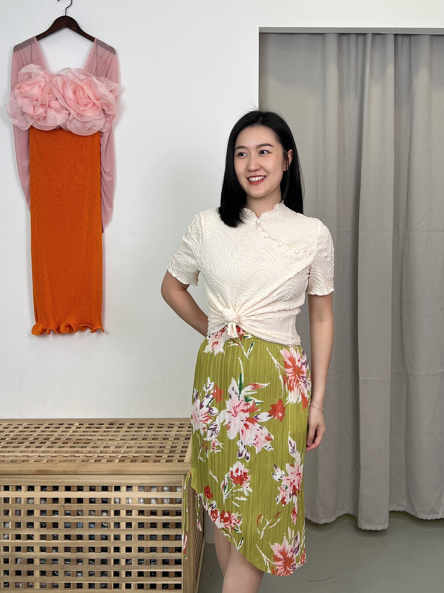 Pleated CN Style Blouse