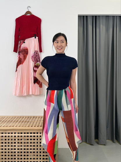 Pleated Drumstick Pants