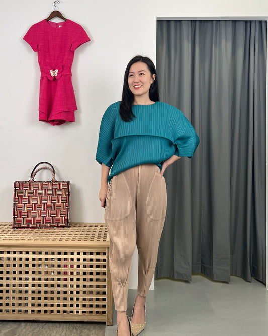 Pleated Pocket Pants