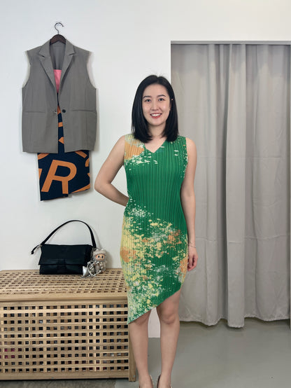 Pleated Starry Dress