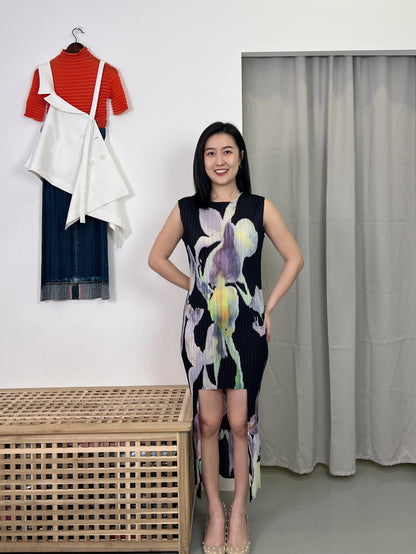 Pleated Grace Floral Dress