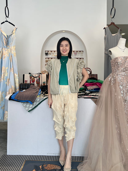 Pleated Unique L Diamond Pants