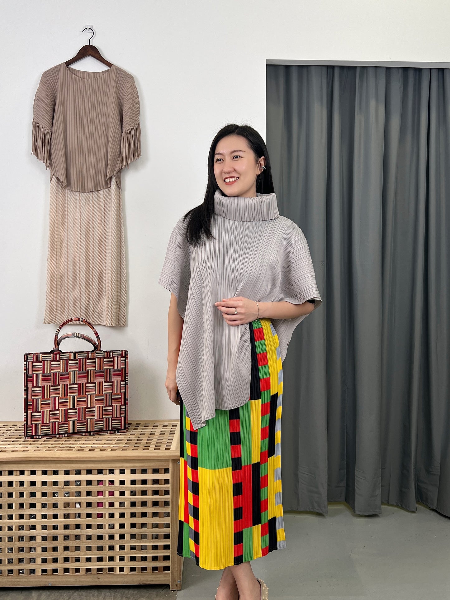 Colorful Checkered Skirt