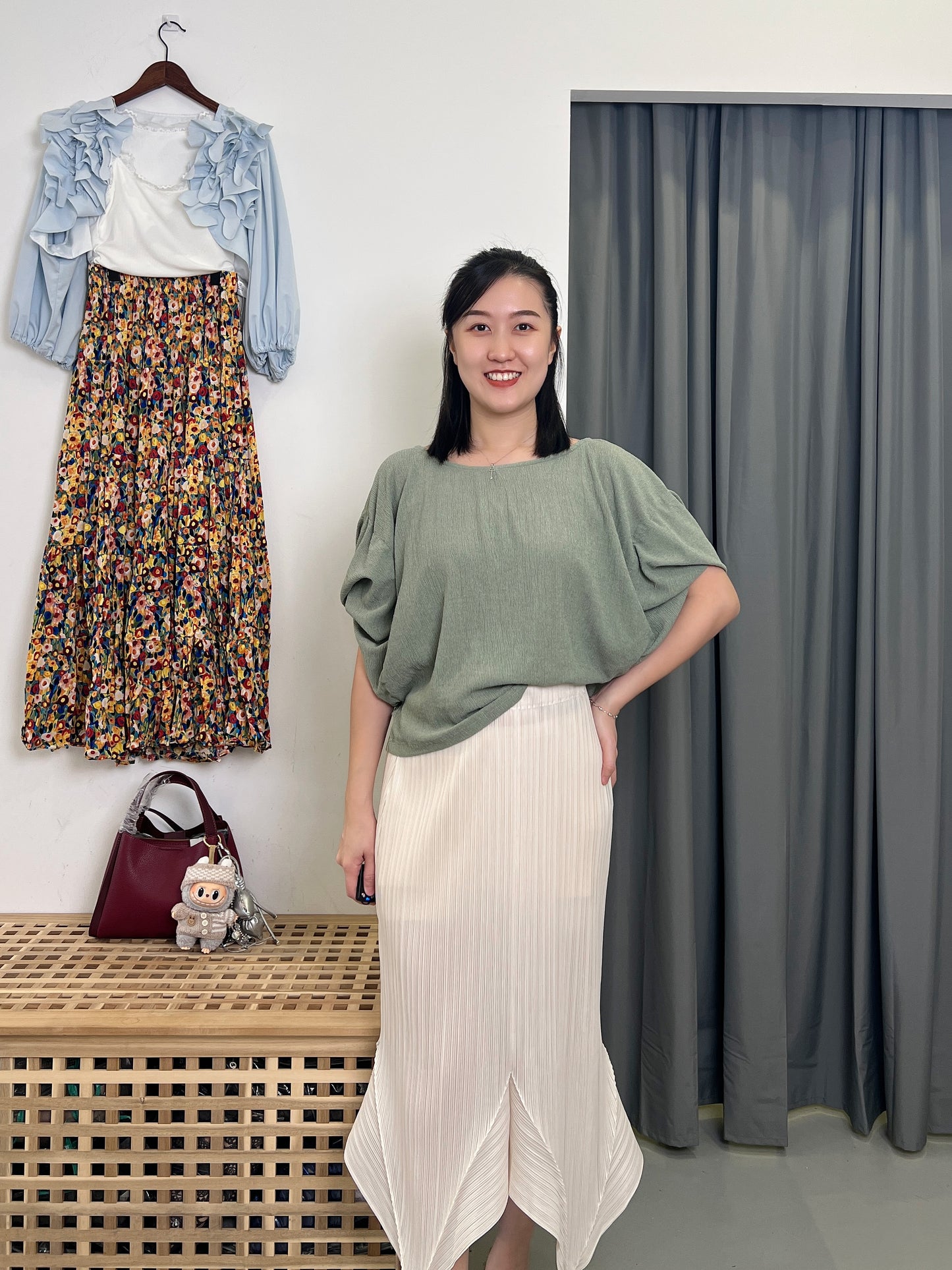 Pleated Tulip Design Skirt