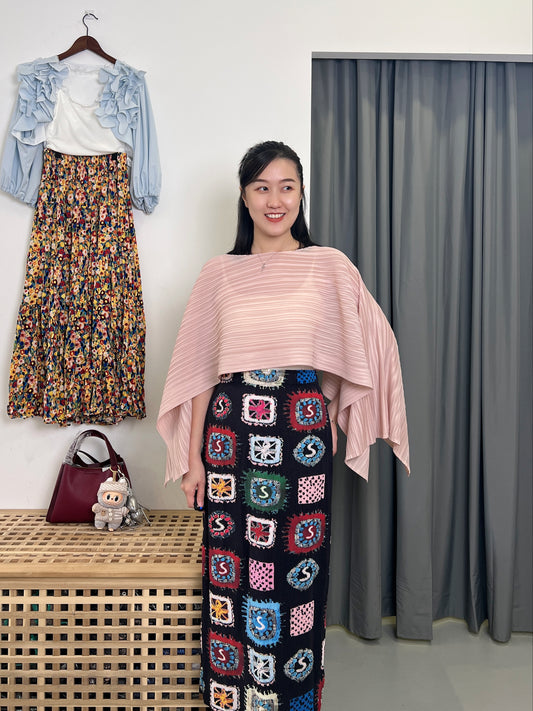 Pleated Flag Skirt
