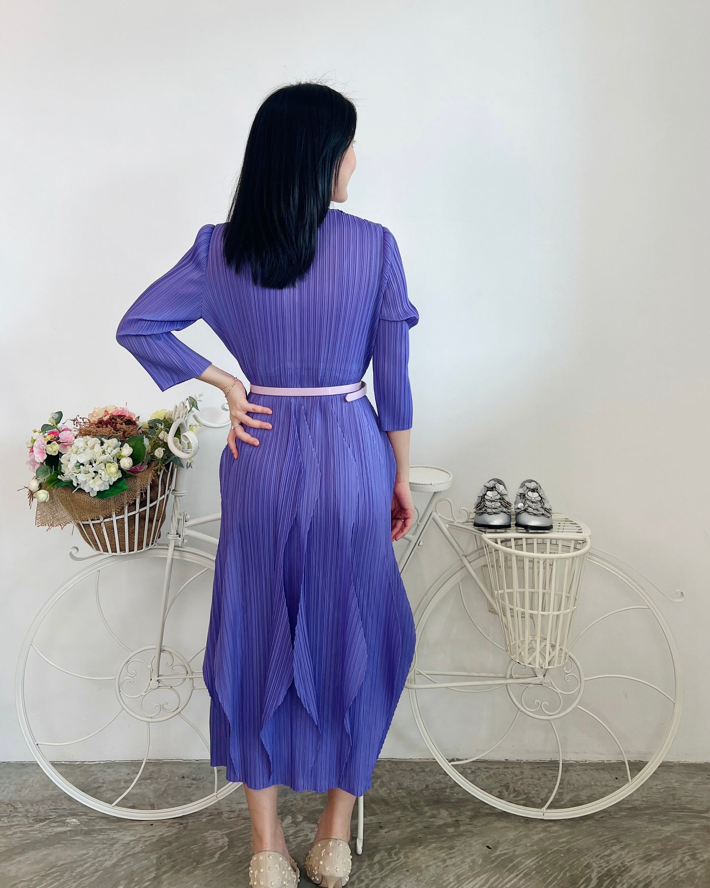 Pleated Unique 3D Dress