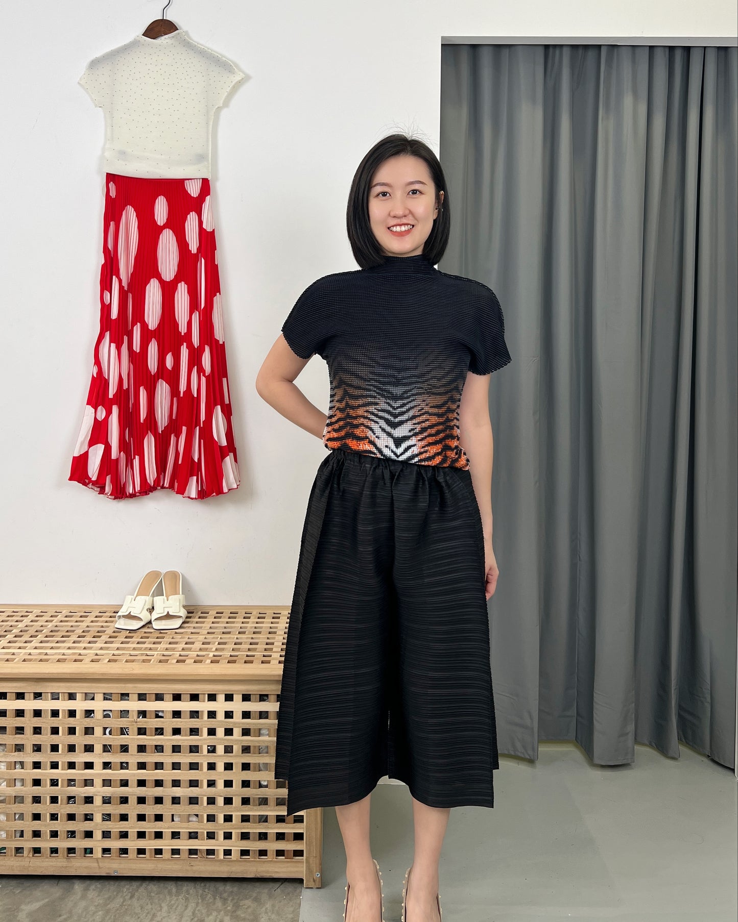 Pleated Box Pants