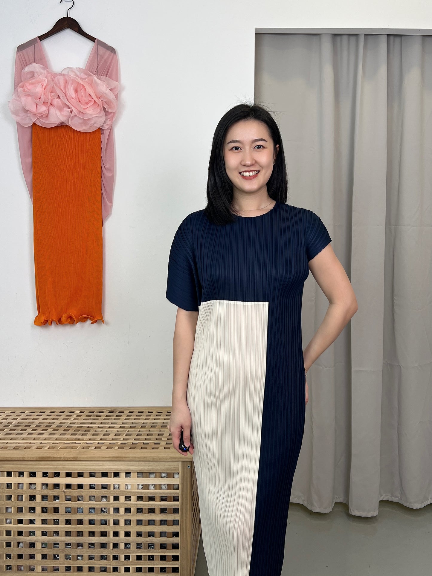 Pleated Uneven Style Dress