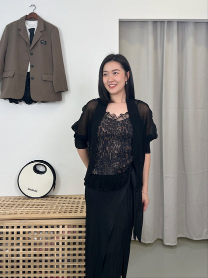 Pleated Leopard Lace Inner