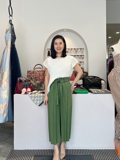 Pleated Double Layer Blouse