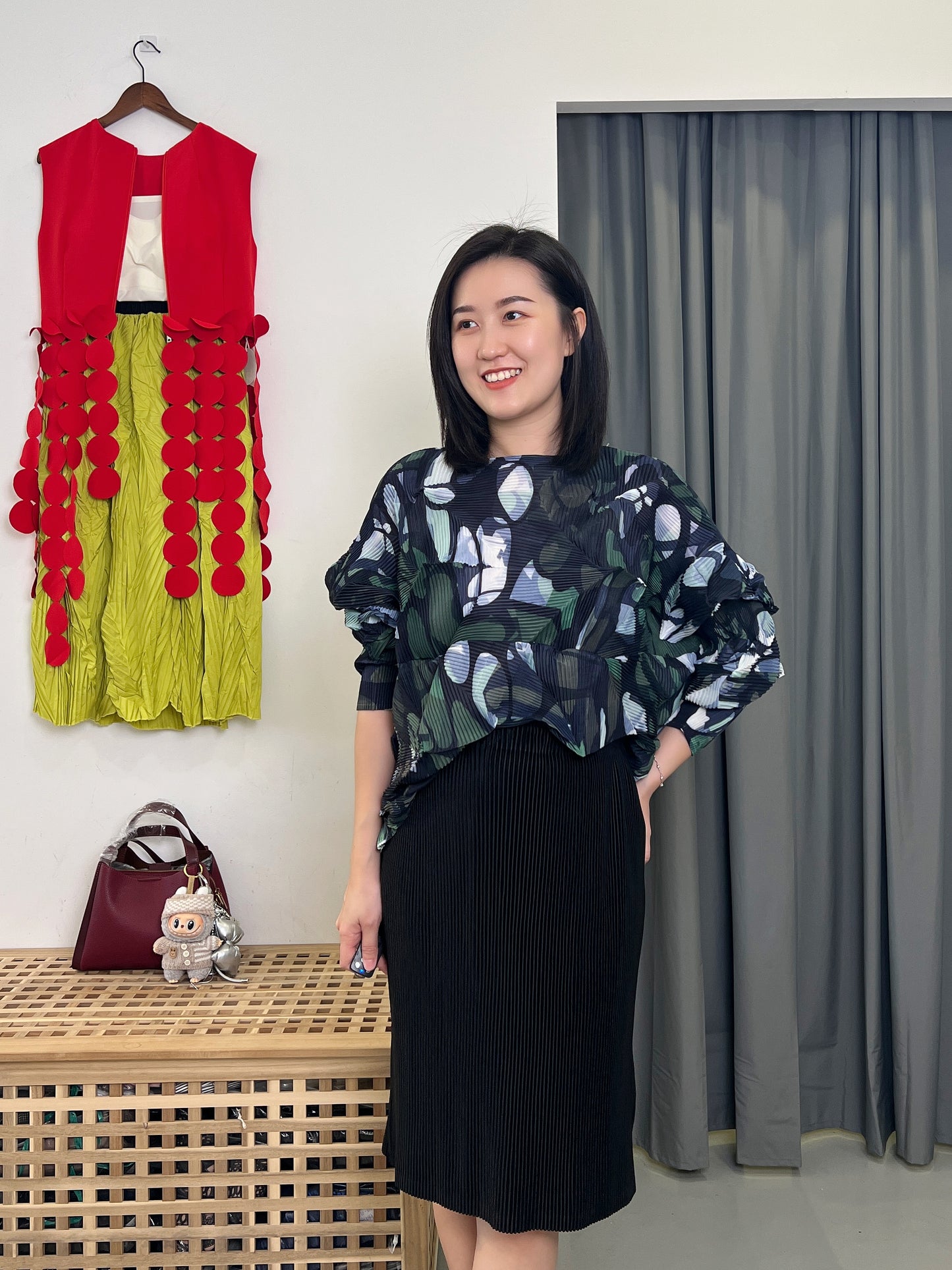 Pleated Soft Diamond Blouse