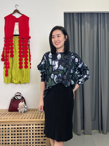 Pleated Soft Diamond Blouse