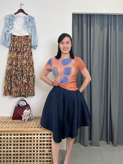 Pleated Butterfly Shorts