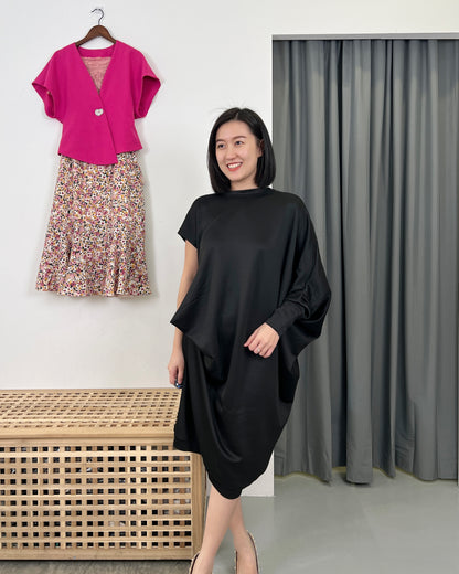 Oversize Uneven Drapey Dress