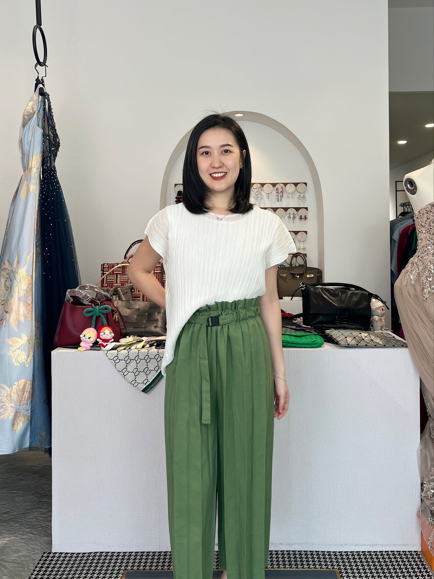 Pleated Double Layer Blouse