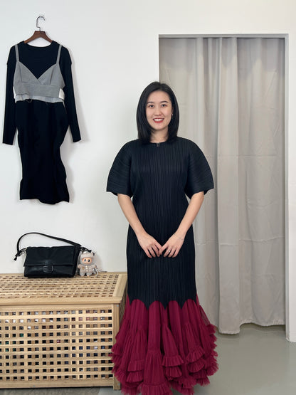 Pleated Korean Design Wave Dress