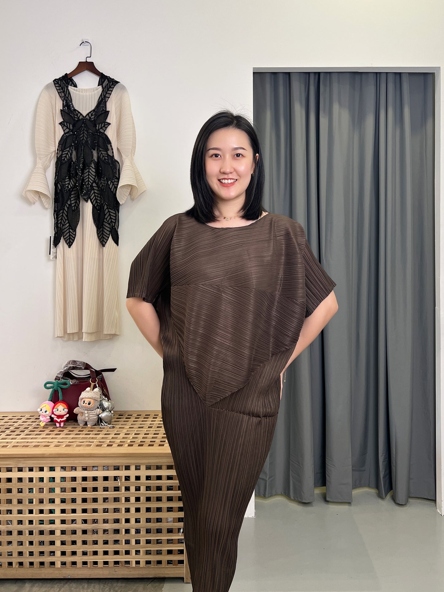 Pleated Designer Dress