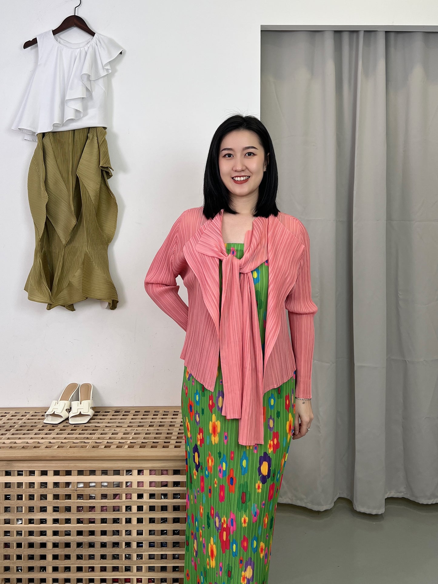 Pleated Multi ways Jacket