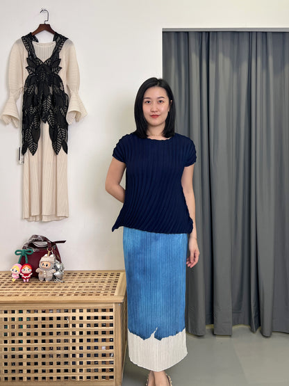Pleated Matt Glowy Skirt
