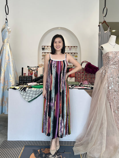 Pleated Colourful Cami Dress