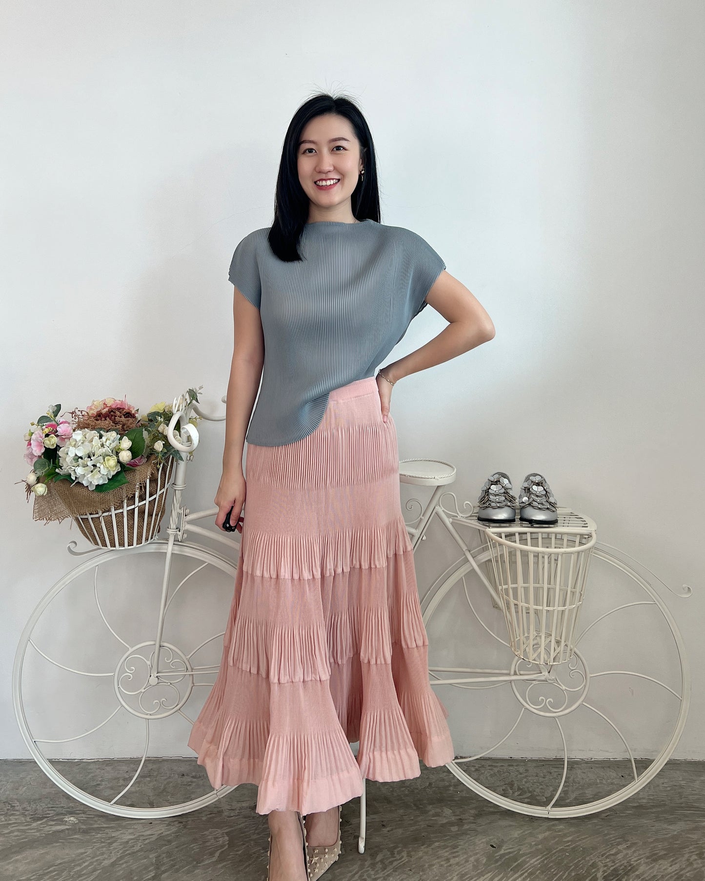 Pleated Layer Skirt