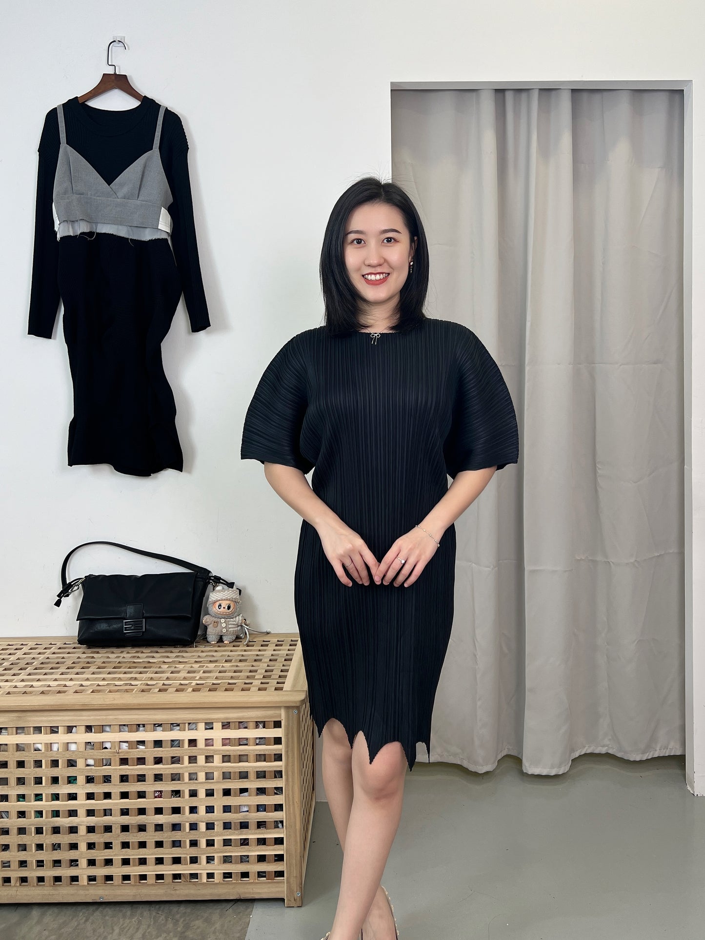 Pleated Korean Design Wave Dress