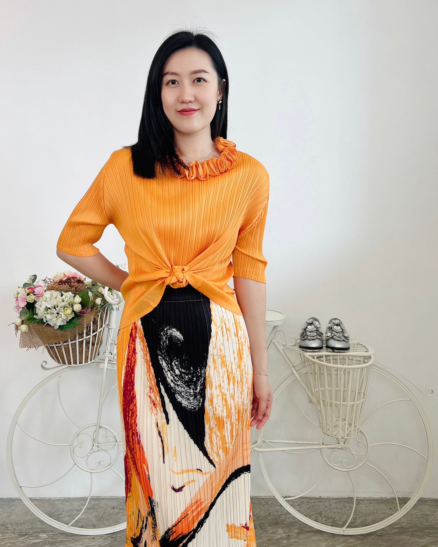 Pleated Artistic Skirt