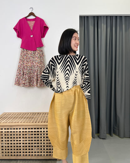 Pleated Unique Design Pants
