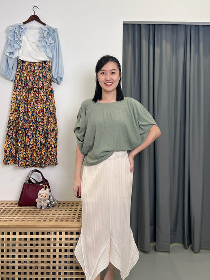 Pleated Tulip Design Skirt
