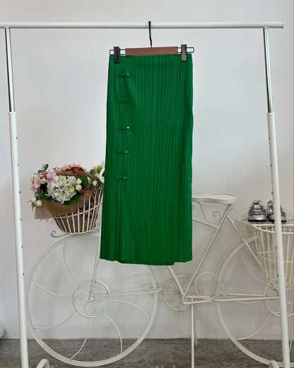 Pleated Chinese Knot Skirt