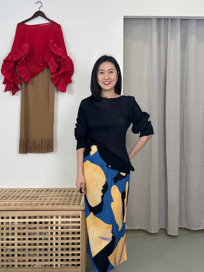 Pleated Artistic Skirt