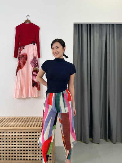 Pleated Drumstick Pants