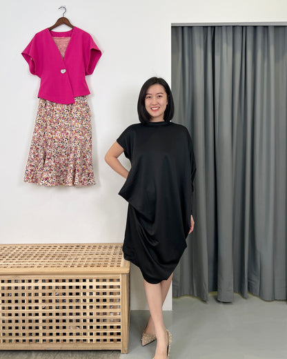 Oversize Uneven Drapey Dress